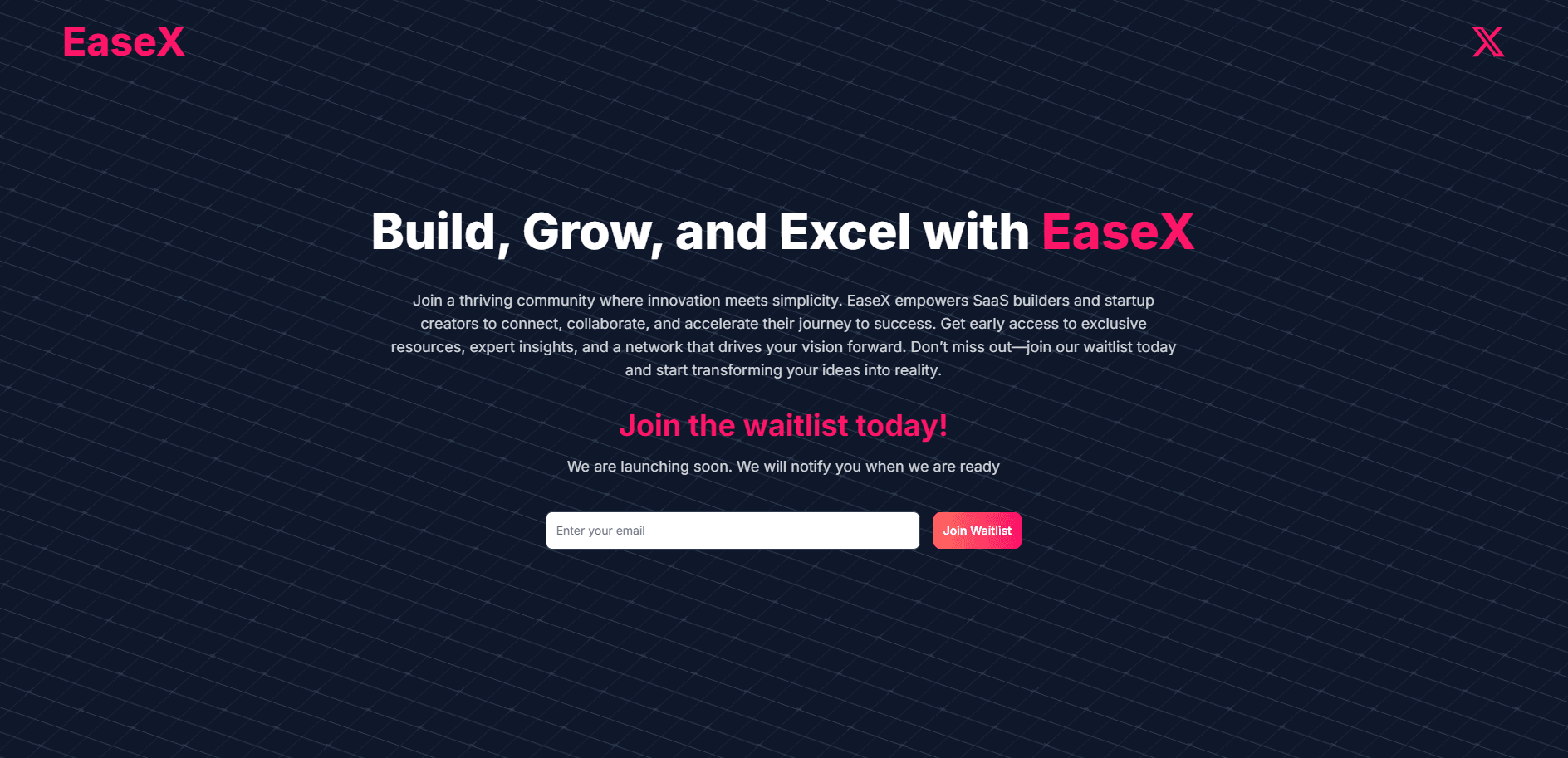 EaseX - SaaS Builder & Startup Community Platform