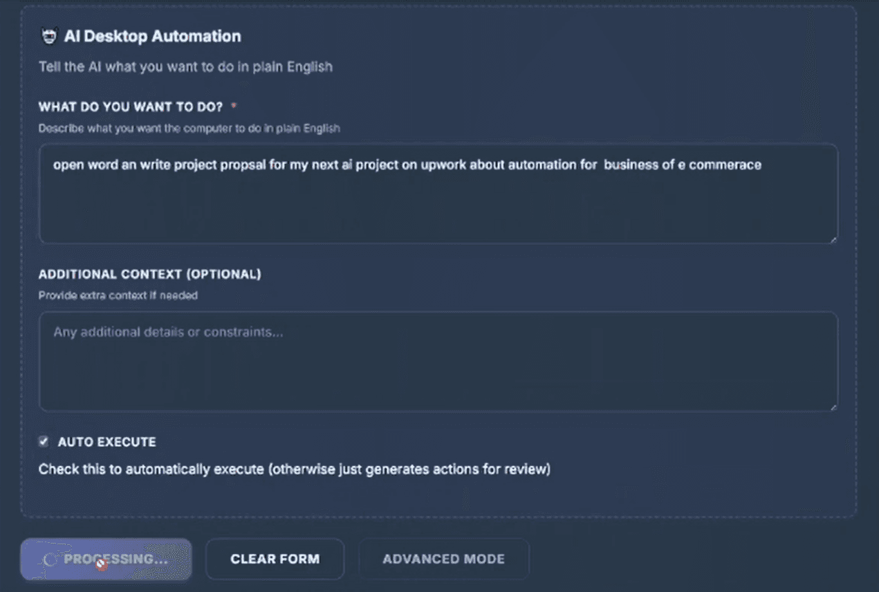 Enterprise AI Desktop Agent for Sales Operations