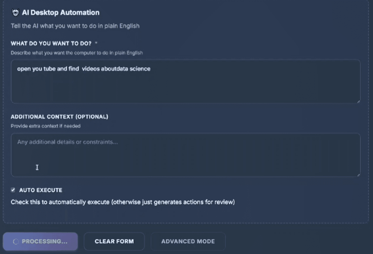 Enterprise AI Desktop Agent for Sales Operations screenshot 2