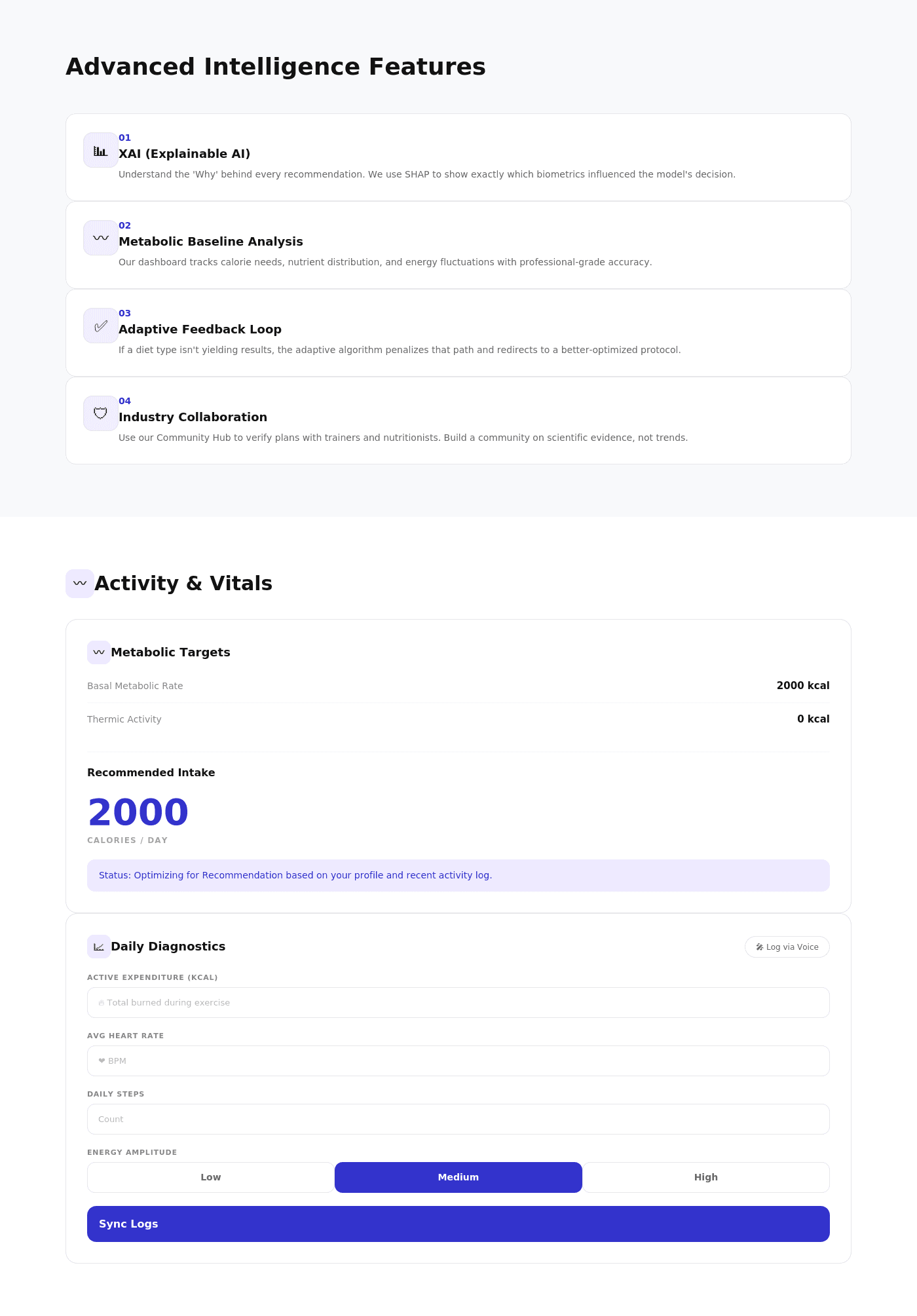 SmartDiet.AI - Adaptive AI Nutrition Platform screenshot 3