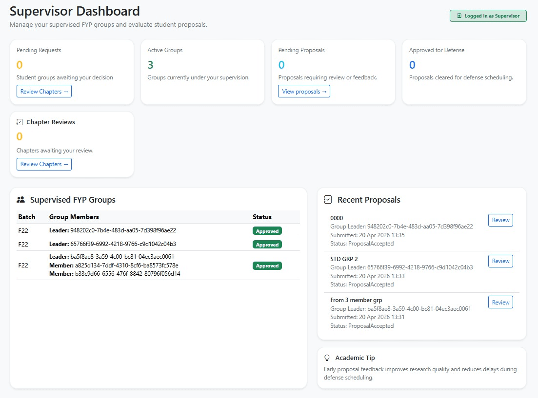 FYP Management System - Academic Project Portal screenshot 2