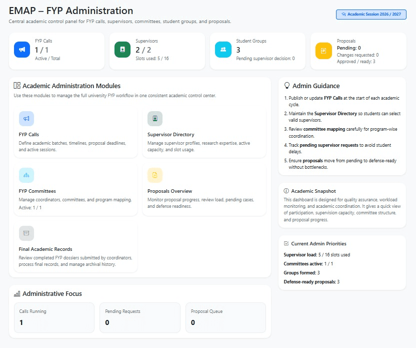 FYP Management System - Academic Project Portal screenshot 1