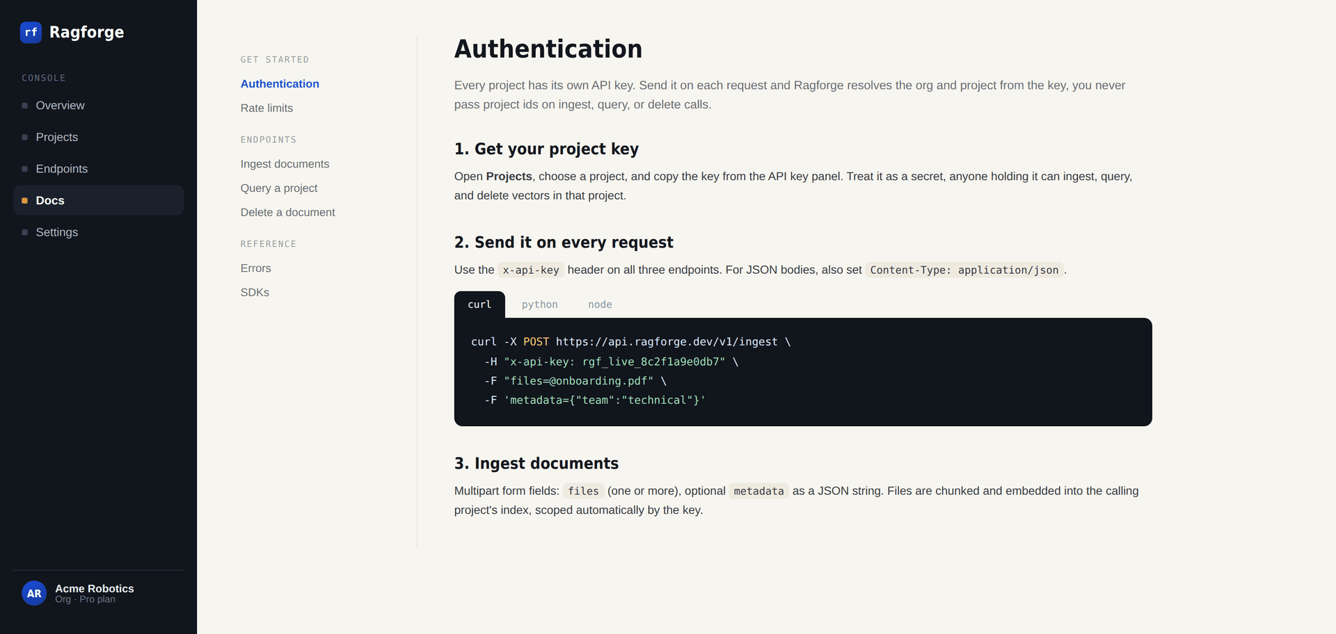 Ragforge - RAG-as-a-Service Platform screenshot 4