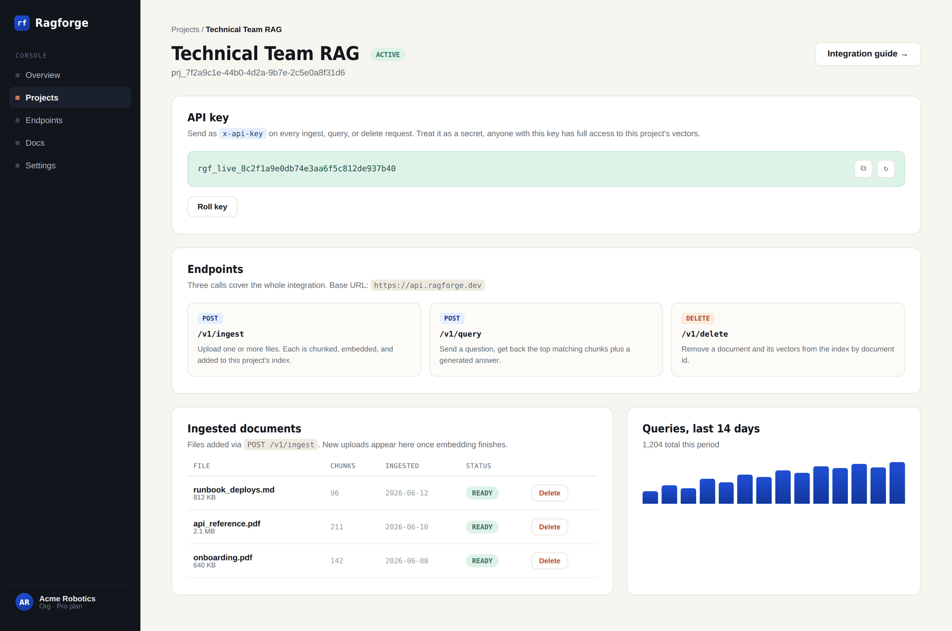 Ragforge - RAG-as-a-Service Platform screenshot 3