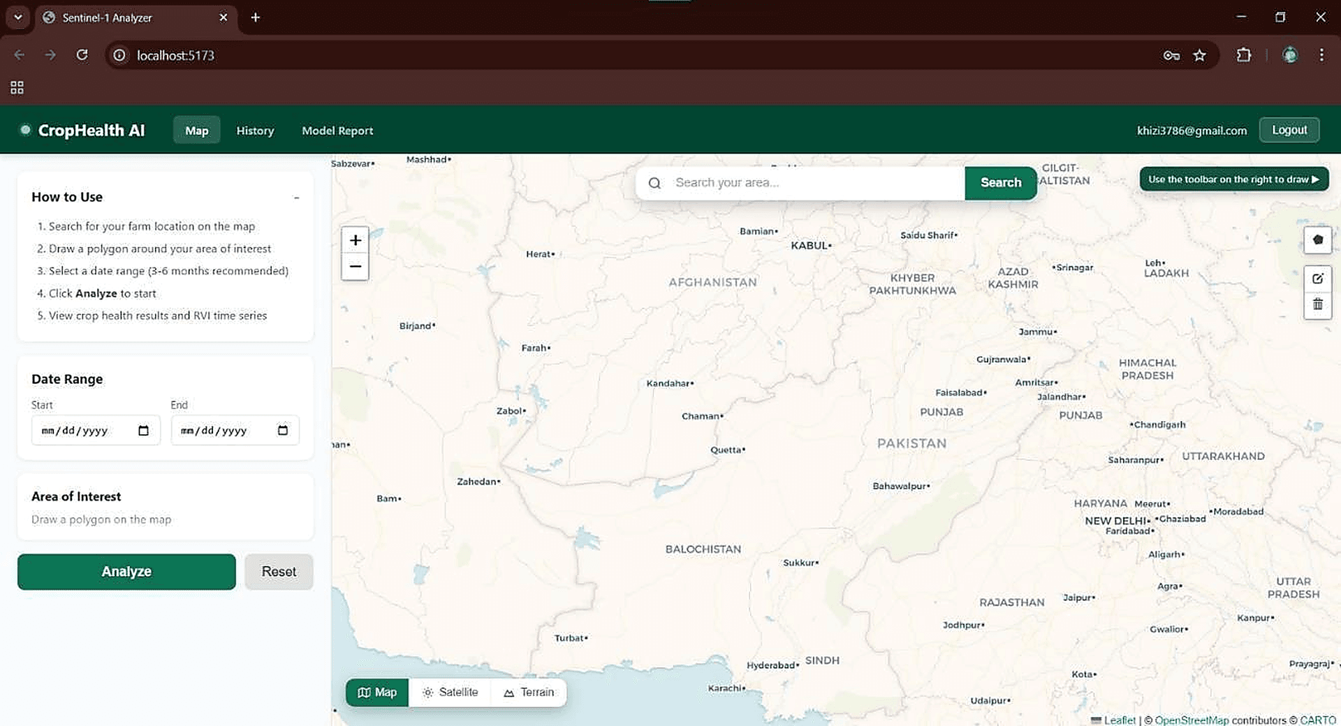 SAR-Based Rice Health Monitoring System screenshot 2