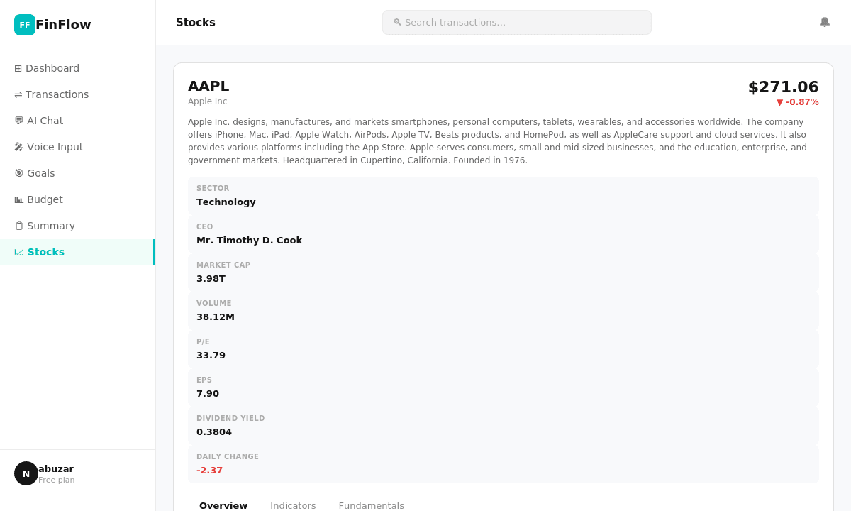 FinFlow - AI Personal Finance Platform screenshot 3