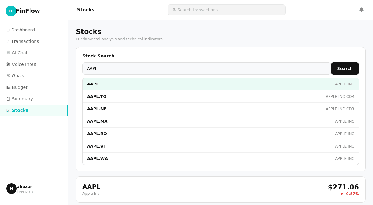 FinFlow - AI Personal Finance Platform screenshot 2