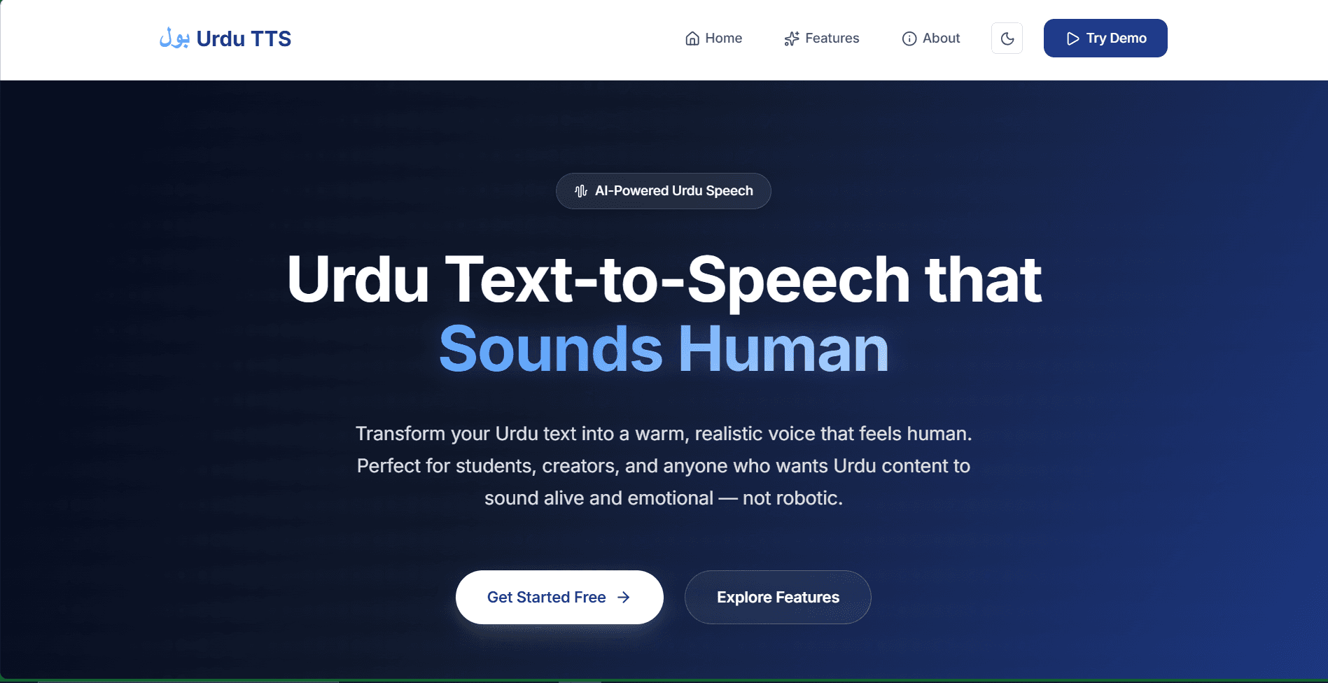 Bol (بول) - Urdu Text-to-Speech with Voice Cloning screenshot 1